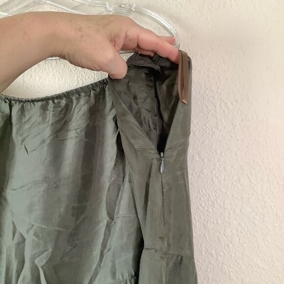 EILEEN FISHER Silk Tiered Maxi Skirt Pull On Lightweight Lagenlook Boho Travel L - Picture 3 of 7